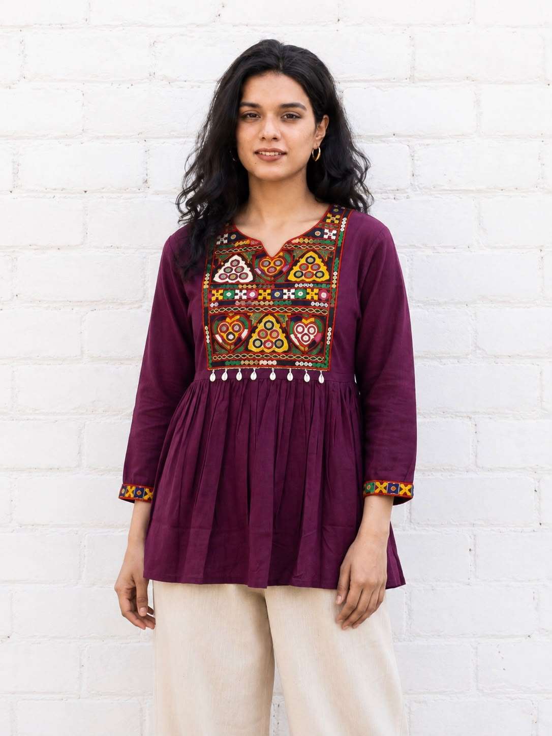INLI GAMTHI UTSAV RAYON FANCY WORKS LADIES NAVRATRI WEAR LADIES TOP