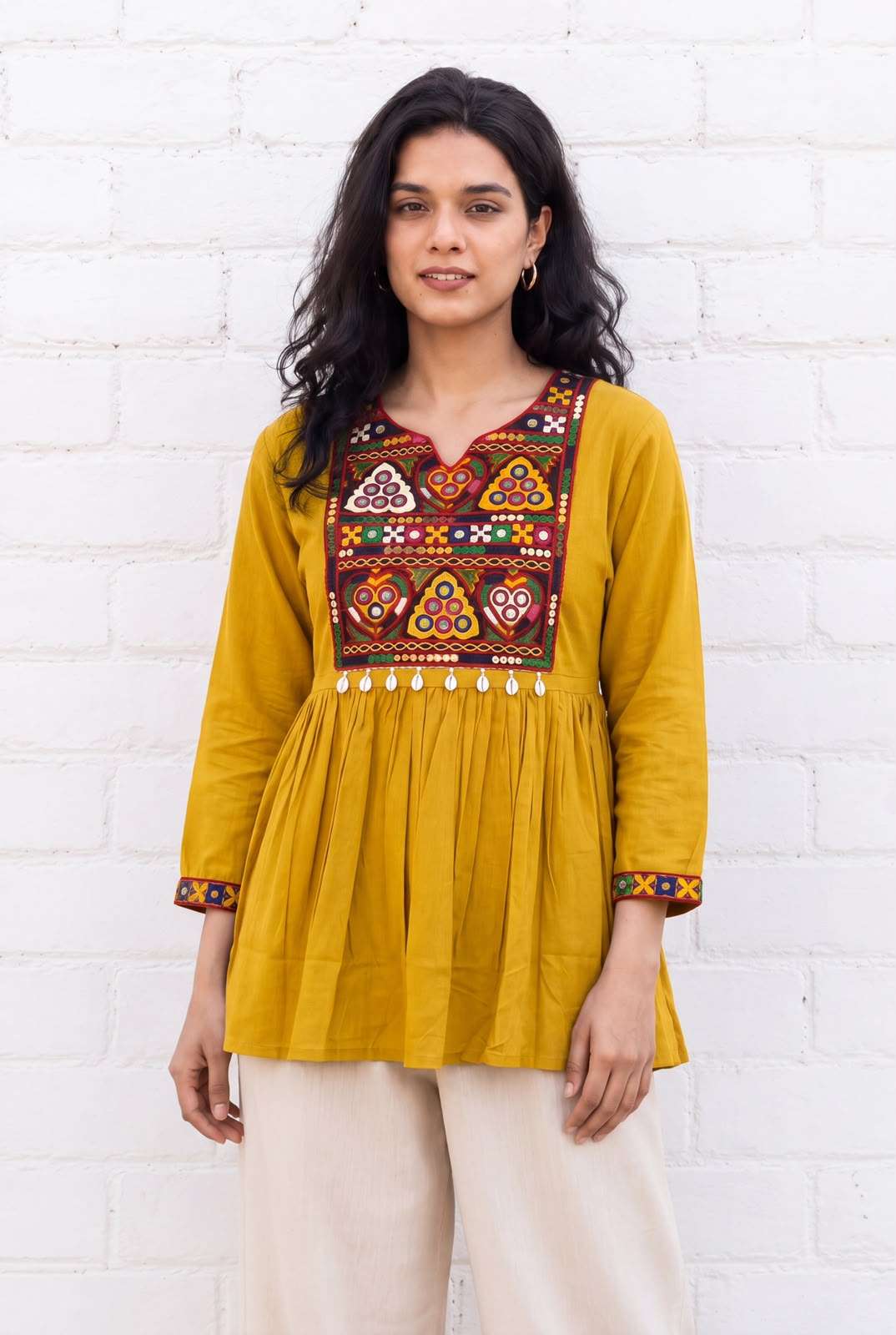 INLI GAMTHI UTSAV RAYON FANCY WORKS LADIES NAVRATRI WEAR LADIES TOP