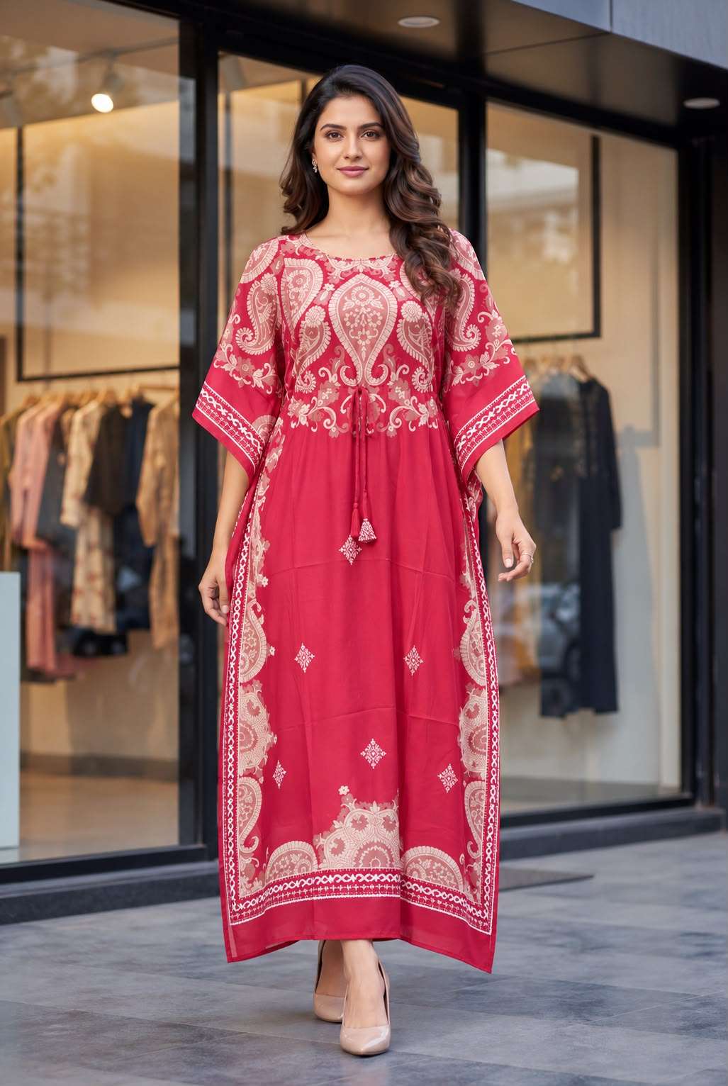 INLI KAFTAN VOL 9.0 CREPE PRINTS FANCY WEAR LONG KAFTAN 