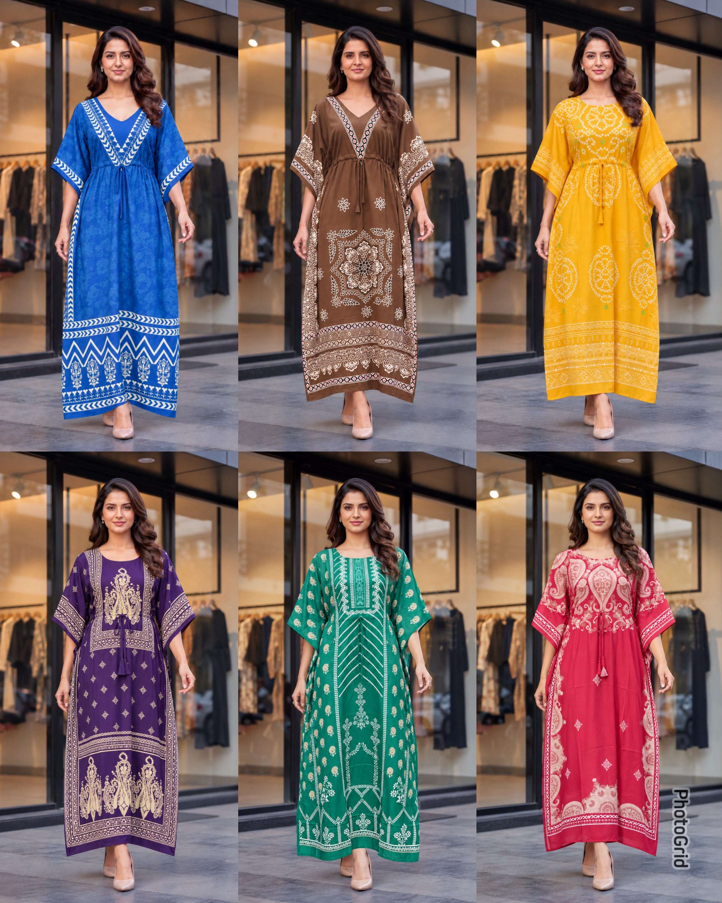 INLI KAFTAN VOL 9.0 CREPE PRINTS FANCY WEAR LONG KAFTAN 
