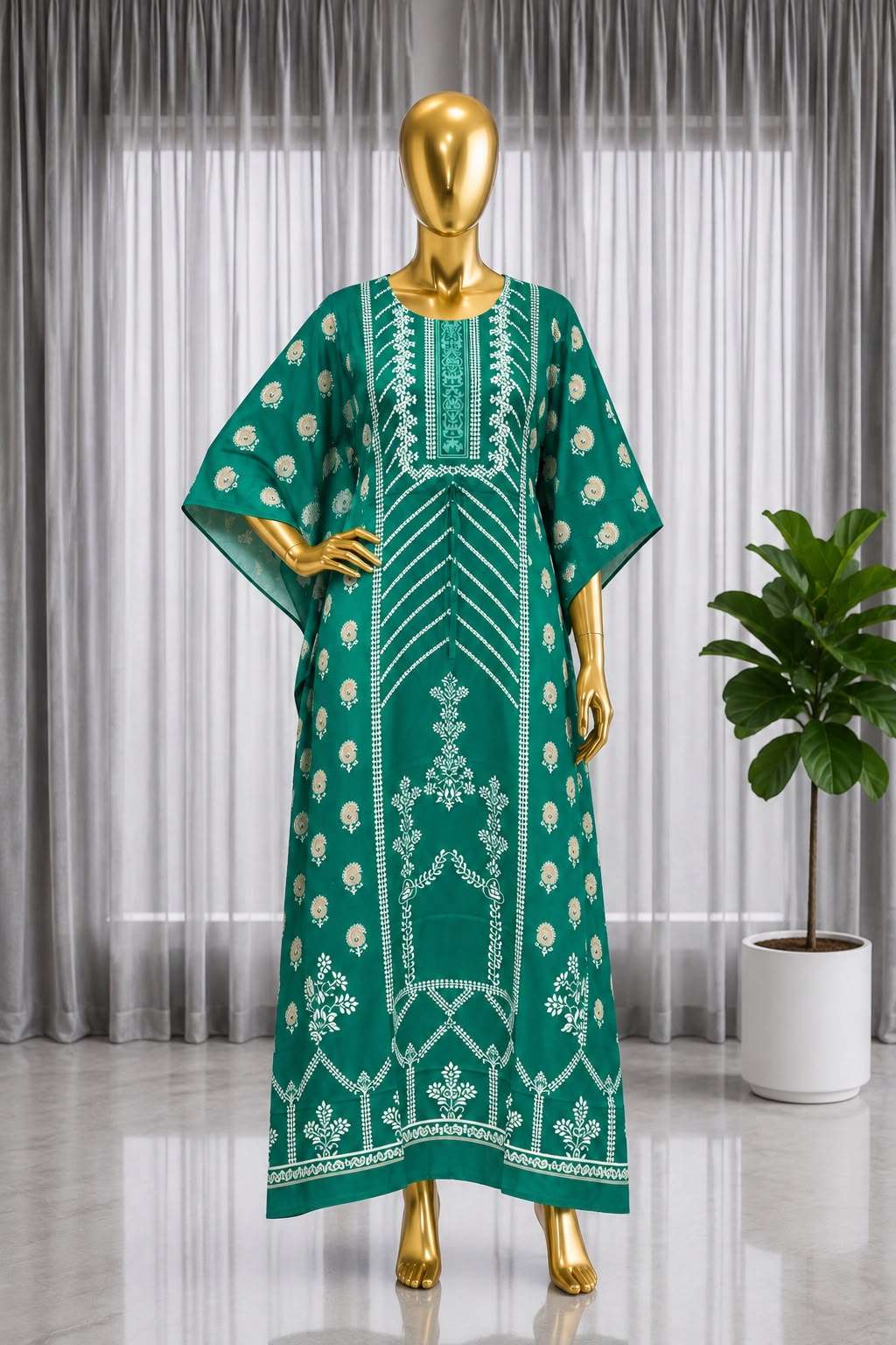 INLI KAFTAN VOL 9.0 CREPE PRINTS FANCY WEAR LONG KAFTAN 