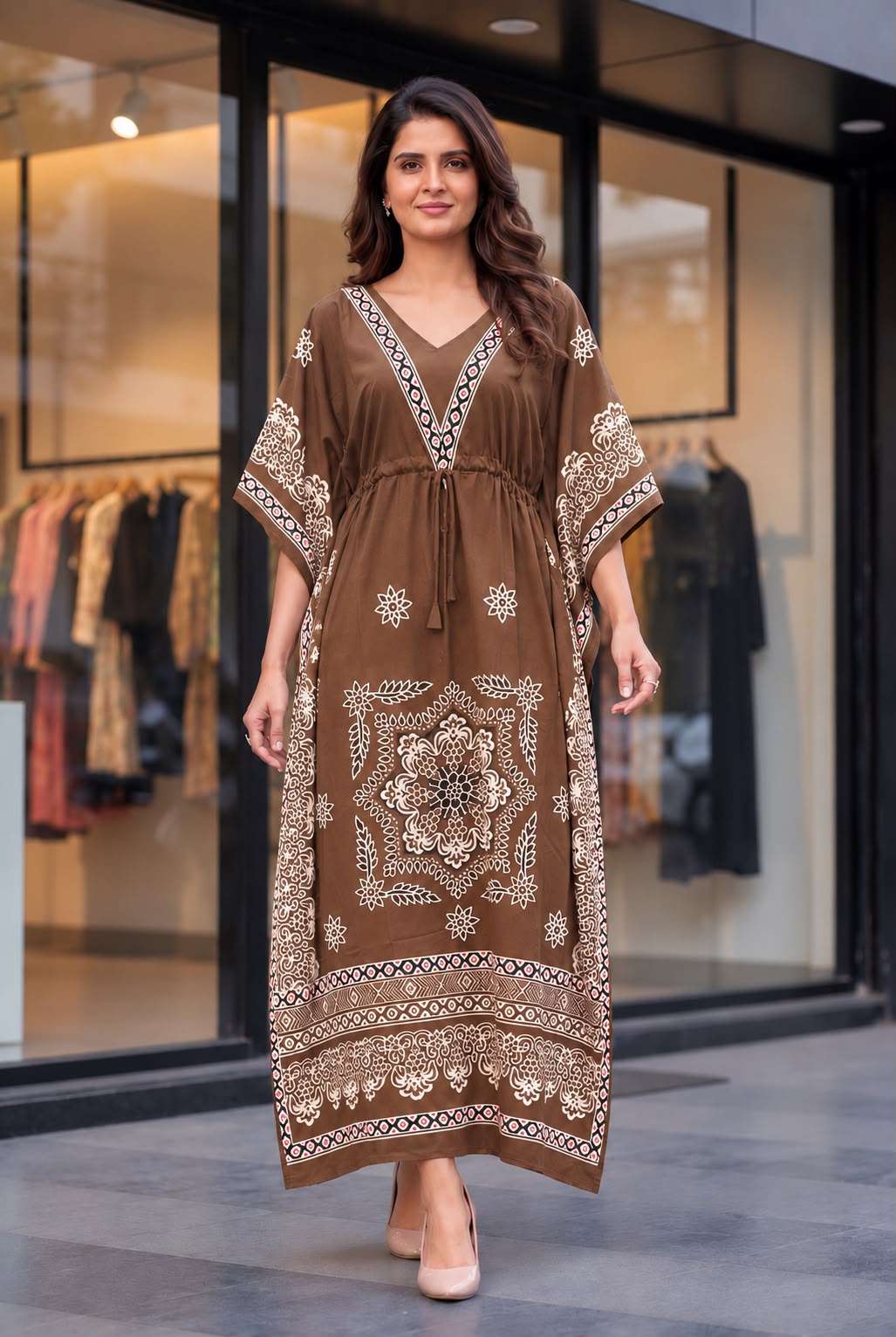 INLI KAFTAN VOL 9.0 CREPE PRINTS FANCY WEAR LONG KAFTAN 