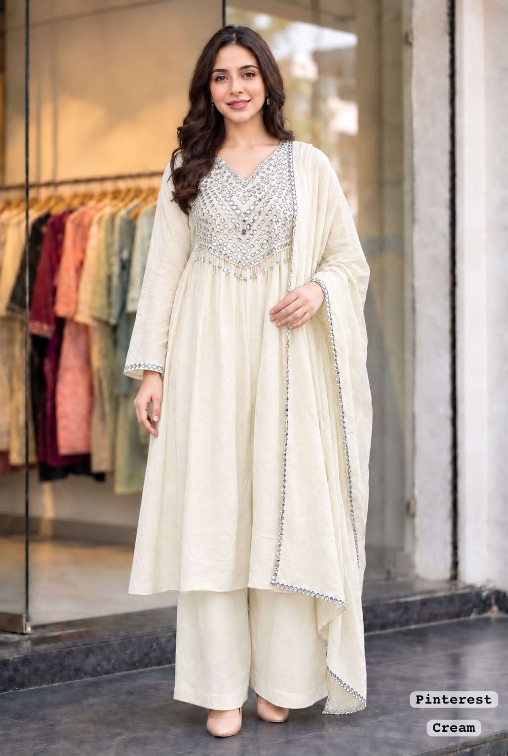 INLI PINTEREST PREMIUM VOL 5 SILK ANARKALI STYLE LADIES 3PCS SET COLLECTION 