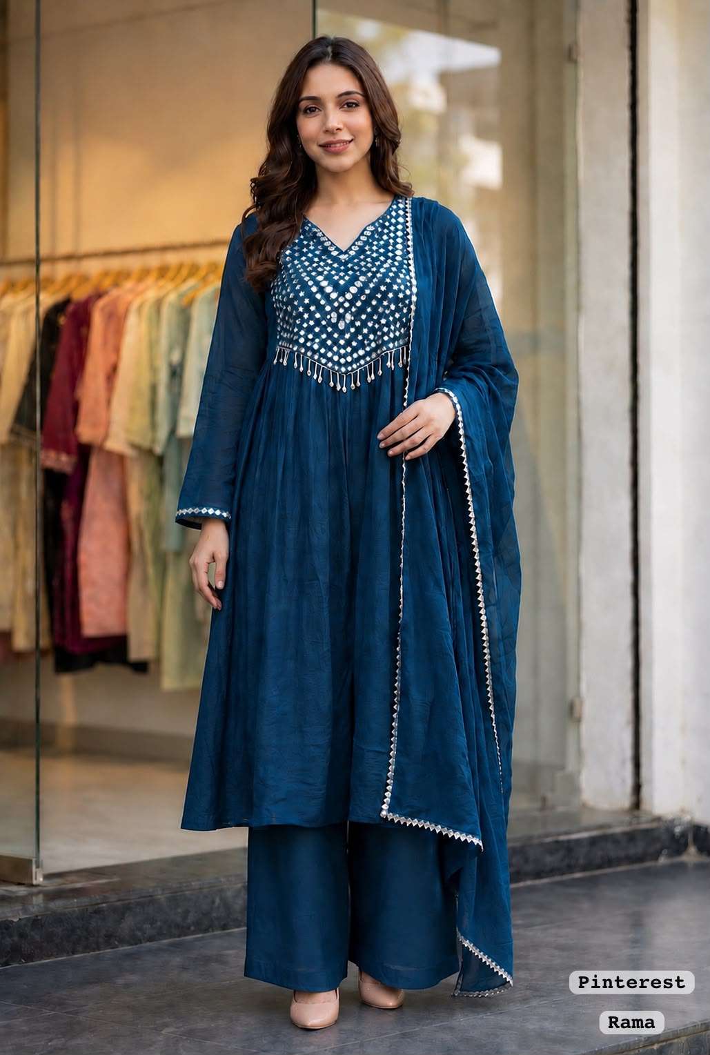 INLI PINTEREST PREMIUM VOL 5 SILK ANARKALI STYLE LADIES 3PCS SET COLLECTION 
