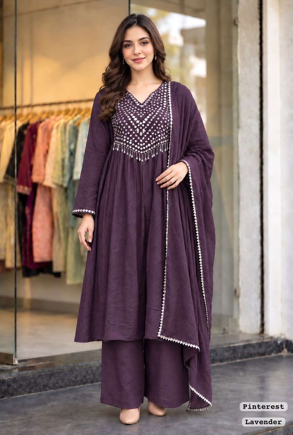 INLI PINTEREST PREMIUM VOL 5 SILK ANARKALI STYLE LADIES 3PCS SET COLLECTION 