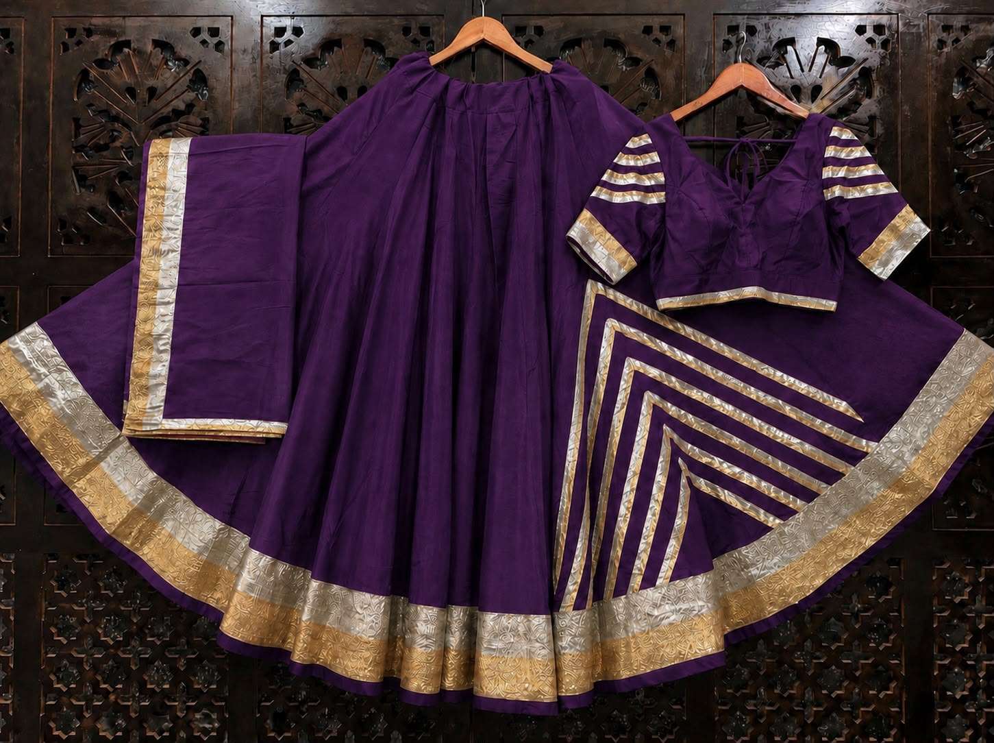 INLI RAAS LEELA SILK DESIGNER WORK FESTIVE WEAR LEHENGA CHOLI COLLECTION 