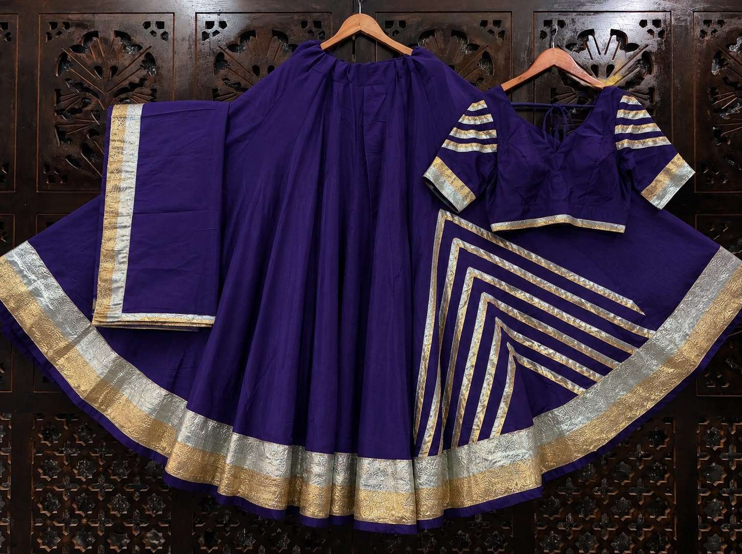 INLI RAAS LEELA SILK DESIGNER WORK FESTIVE WEAR LEHENGA CHOLI COLLECTION 