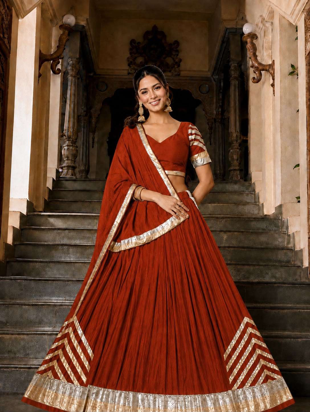 INLI RAAS LEELA SILK DESIGNER WORK FESTIVE WEAR LEHENGA CHOLI COLLECTION 
