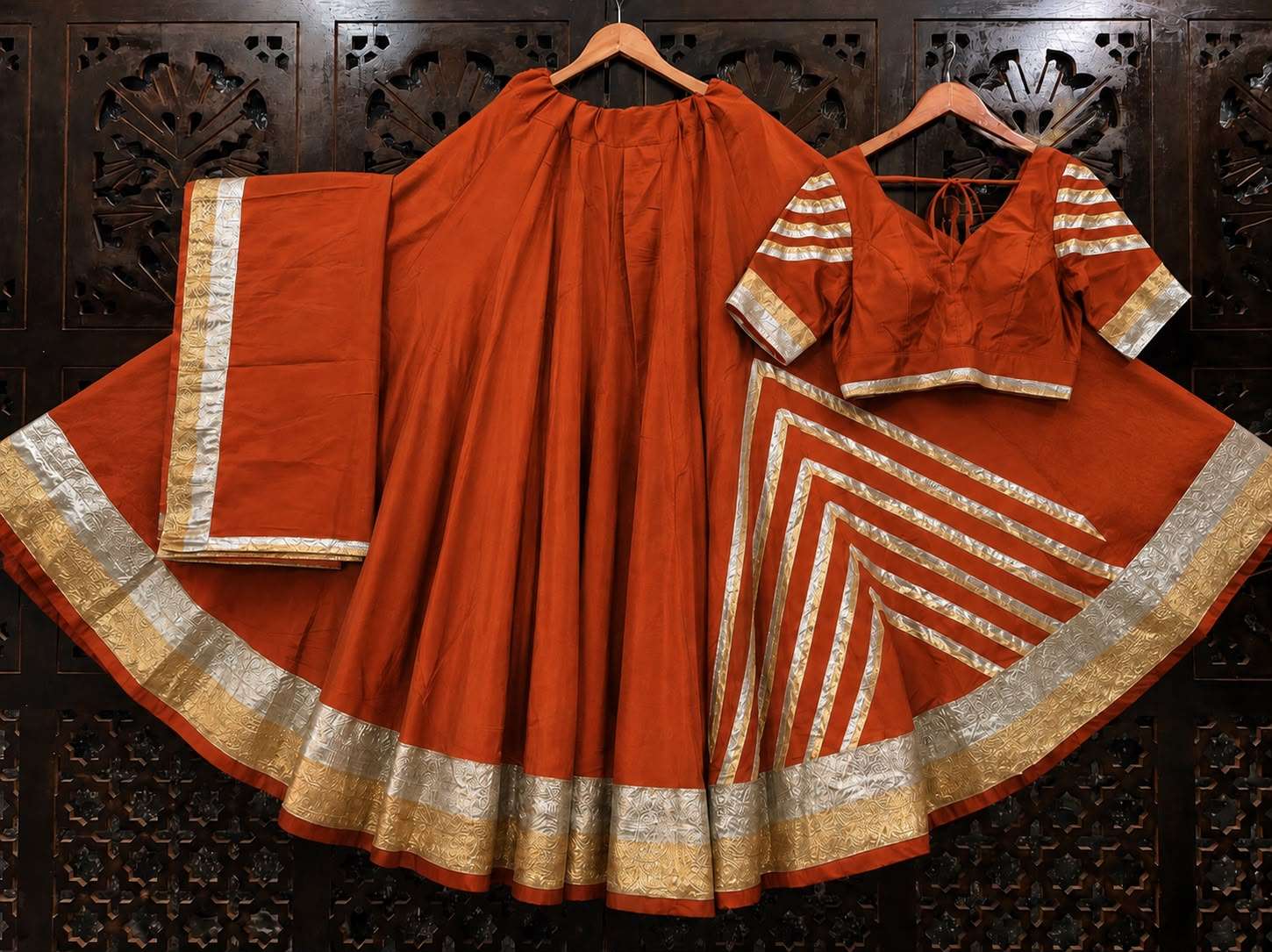 INLI RAAS LEELA SILK DESIGNER WORK FESTIVE WEAR LEHENGA CHOLI COLLECTION 
