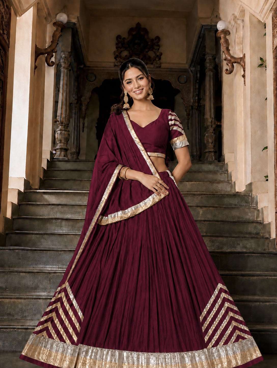 INLI RAAS LEELA SILK DESIGNER WORK FESTIVE WEAR LEHENGA CHOLI COLLECTION 