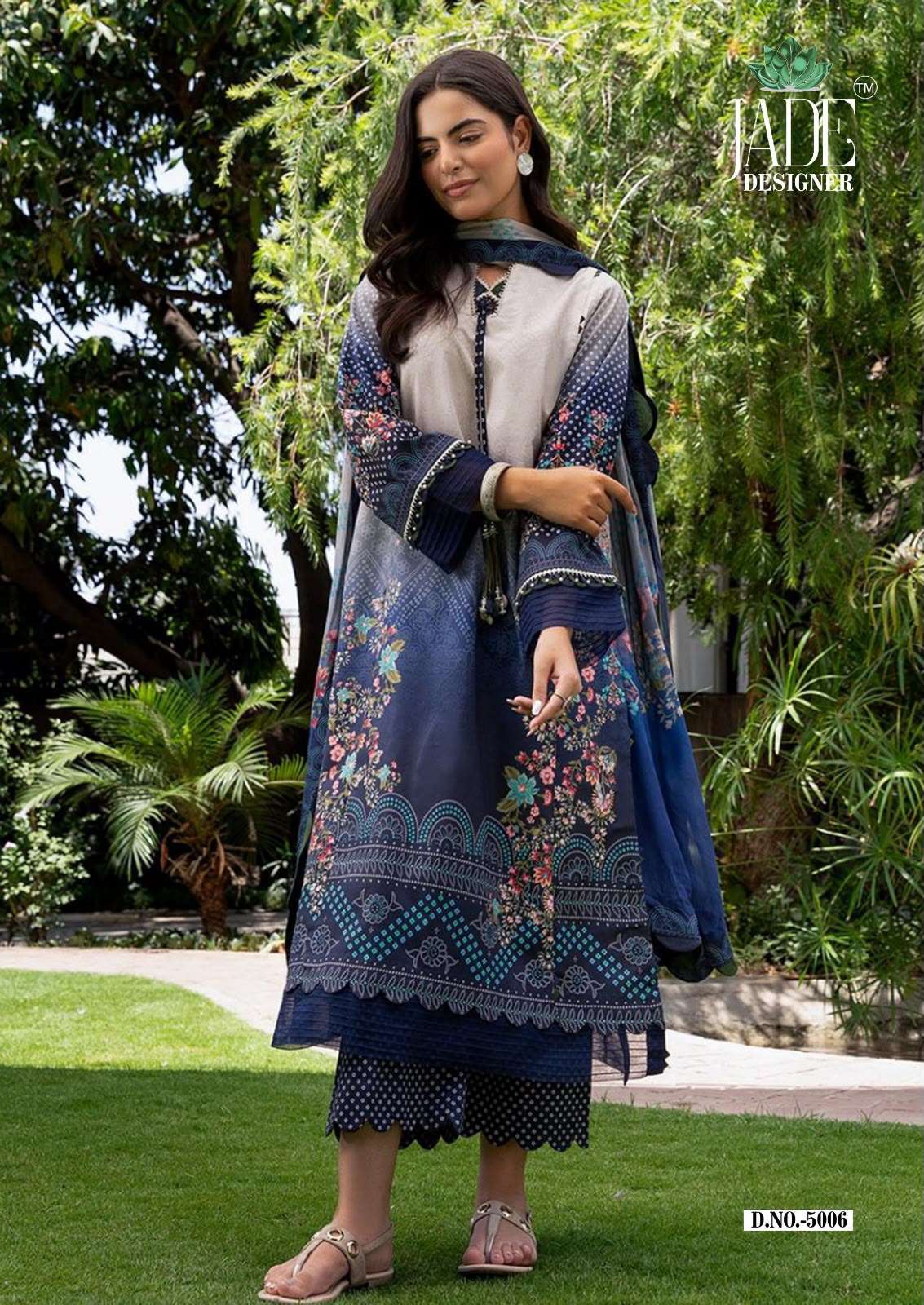 JADE DESIGNER NOOR AHMED VOL 5 LAWN COTTON DIGITAL KARACHI PRINT SALWAR SUIT