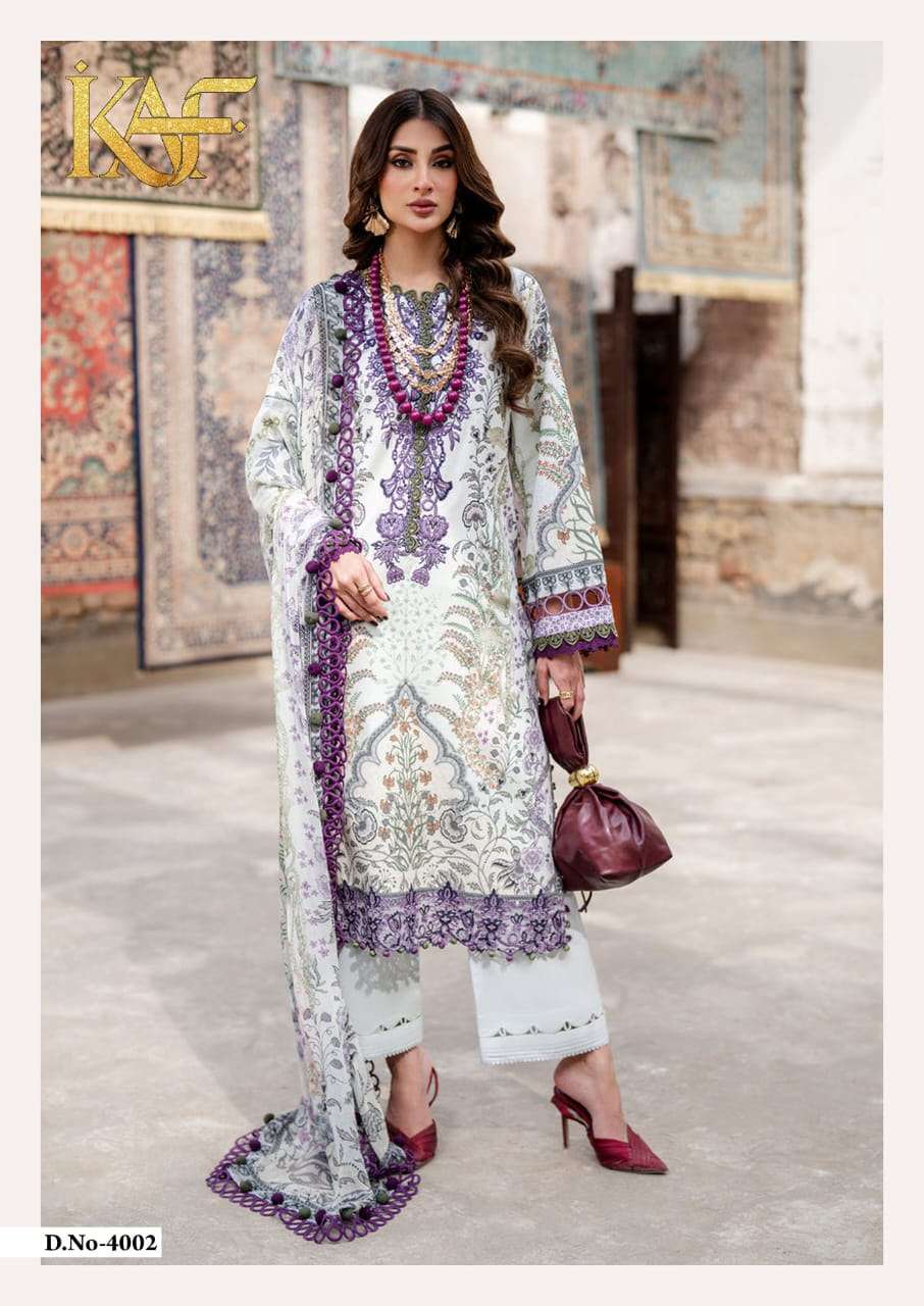 KAF FABRIC EVAYRA GULAAL LUXURY LAWN COLLECTION VOL 4 COTTON DIGITAL PRINT SALWAR SUIT