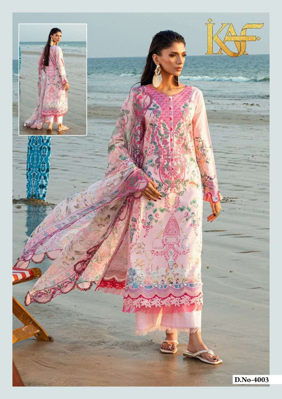 KAF FABRIC EVAYRA GULAAL LUXURY LAWN COLLECTION VOL 4 COTTON DIGITAL PRINT SALWAR SUIT
