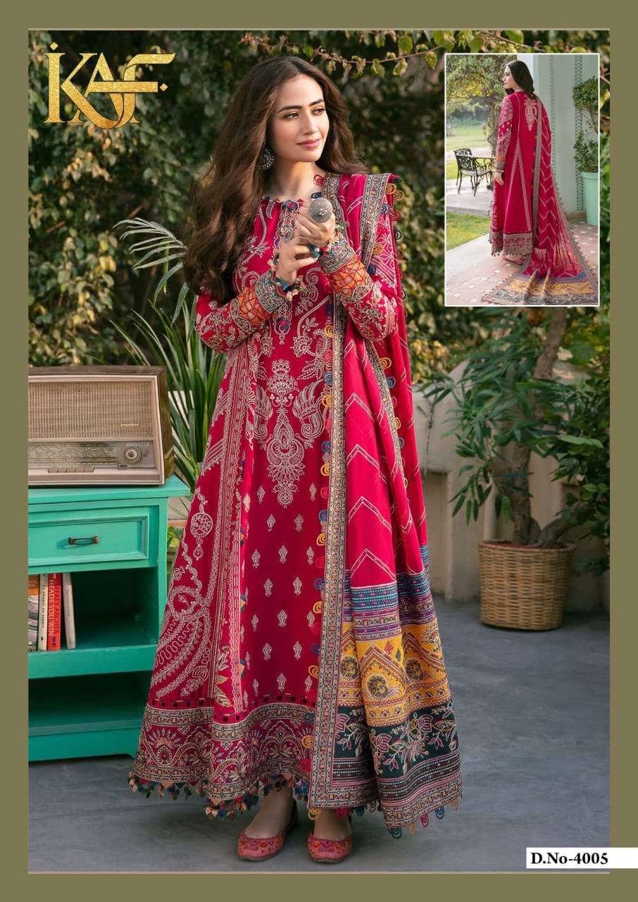 KAF FABRIC EVAYRA GULAAL LUXURY LAWN COLLECTION VOL 4 COTTON DIGITAL PRINT SALWAR SUIT