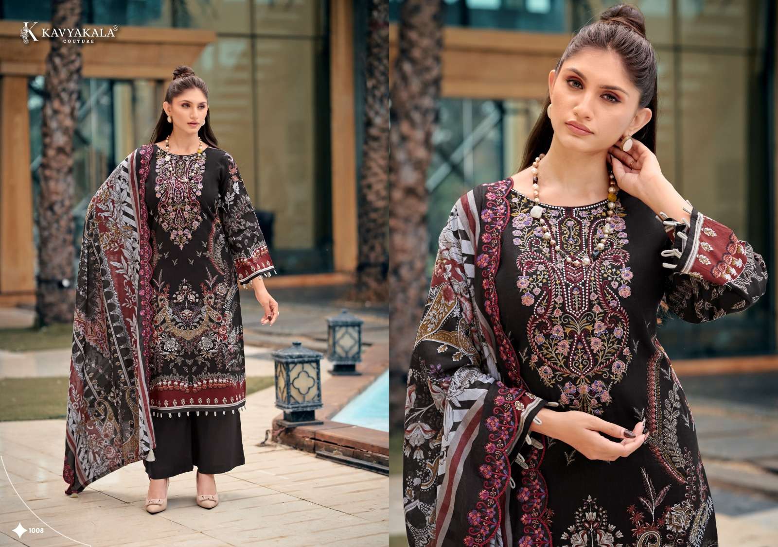 KAVYA KALA COUTURE ANARKALI VOL 27 LAWN COTTON DIGITAL PRINT WITH FANCY WORK SUIT
