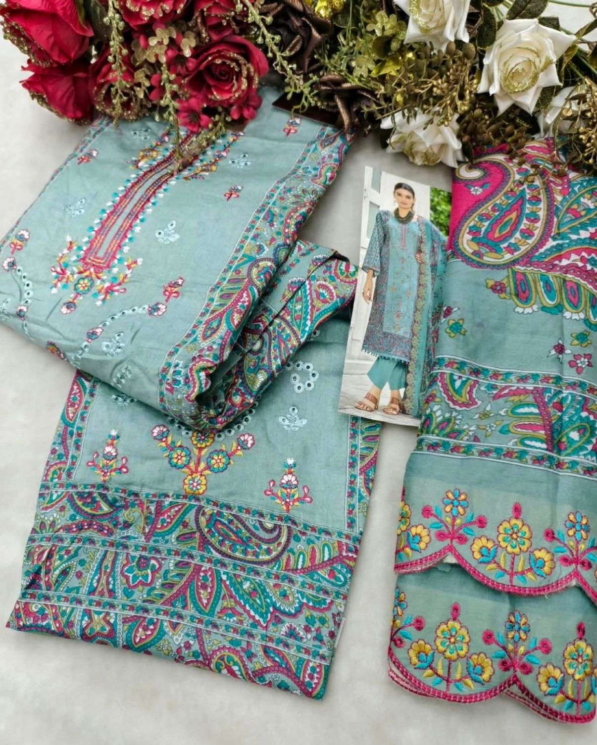 KAVYA‎‎‎ KALA COUTURE BIN SAEED VOL 11 COTTON DIGITAL PRINT WITH FANCY WORK SUIT
