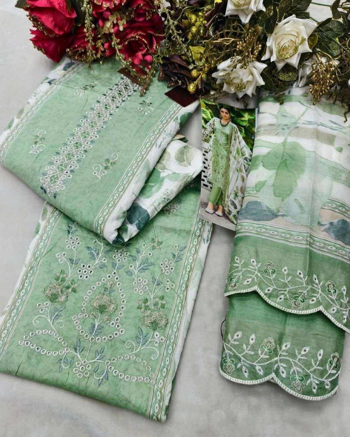 KAVYA‎‎‎ KALA COUTURE BIN SAEED VOL 11 COTTON DIGITAL PRINT WITH FANCY WORK SUIT