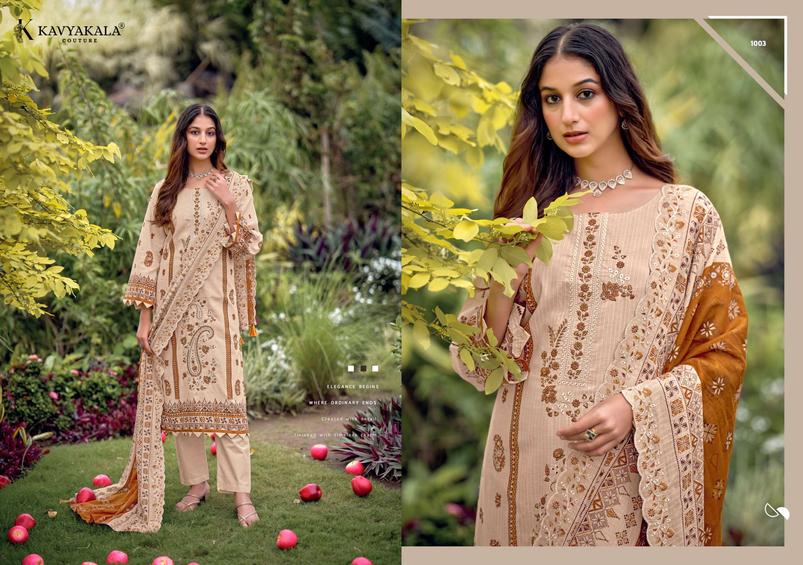 KAVYA‎‎‎ KALA COUTURE BIN SAEED VOL 12 COTTON DIGITAL PRINT WITH FANCY WORK SUIT