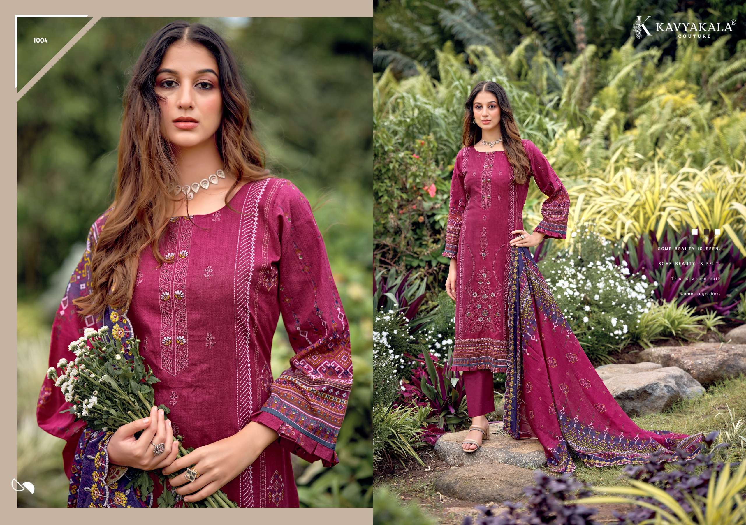 KAVYA‎‎‎ KALA COUTURE BIN SAEED VOL 12 COTTON DIGITAL PRINT WITH FANCY WORK SUIT