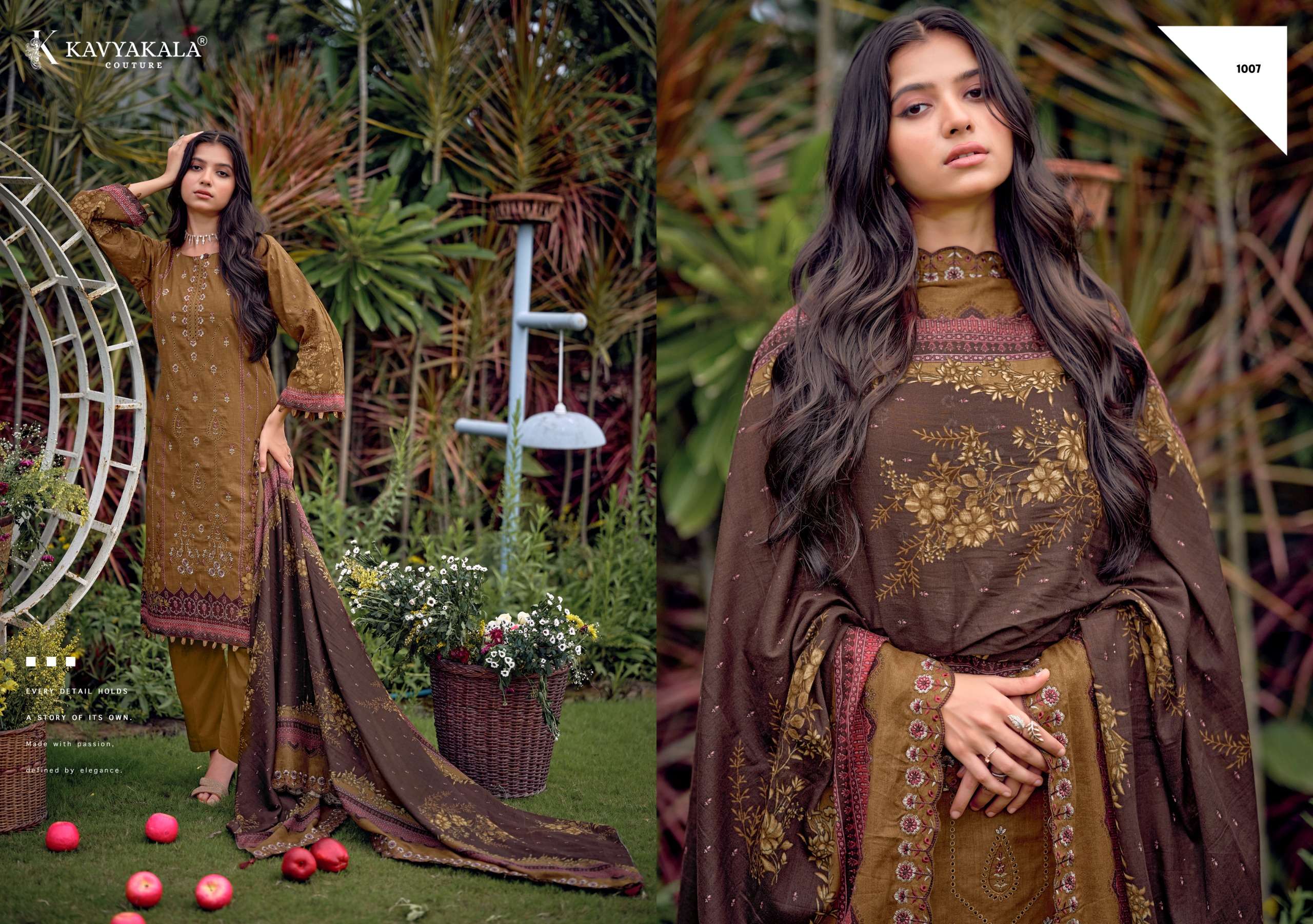 KAVYA‎‎‎ KALA COUTURE BIN SAEED VOL 12 COTTON DIGITAL PRINT WITH FANCY WORK SUIT