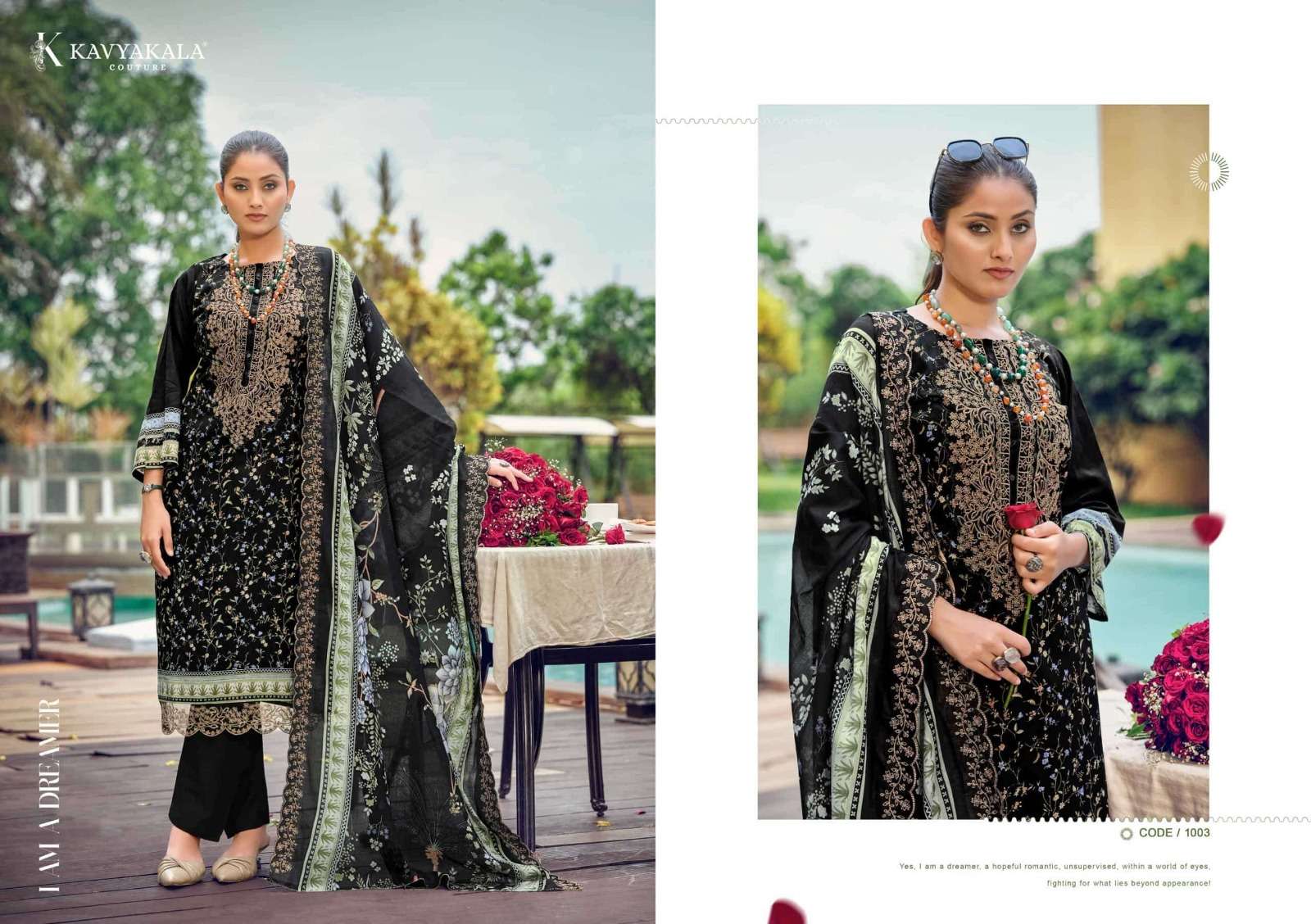 KAVYA KALA COUTURE MAHNOOR LAWN COTTON DIGITAL PRINT WITH FANCY WORK SUIT