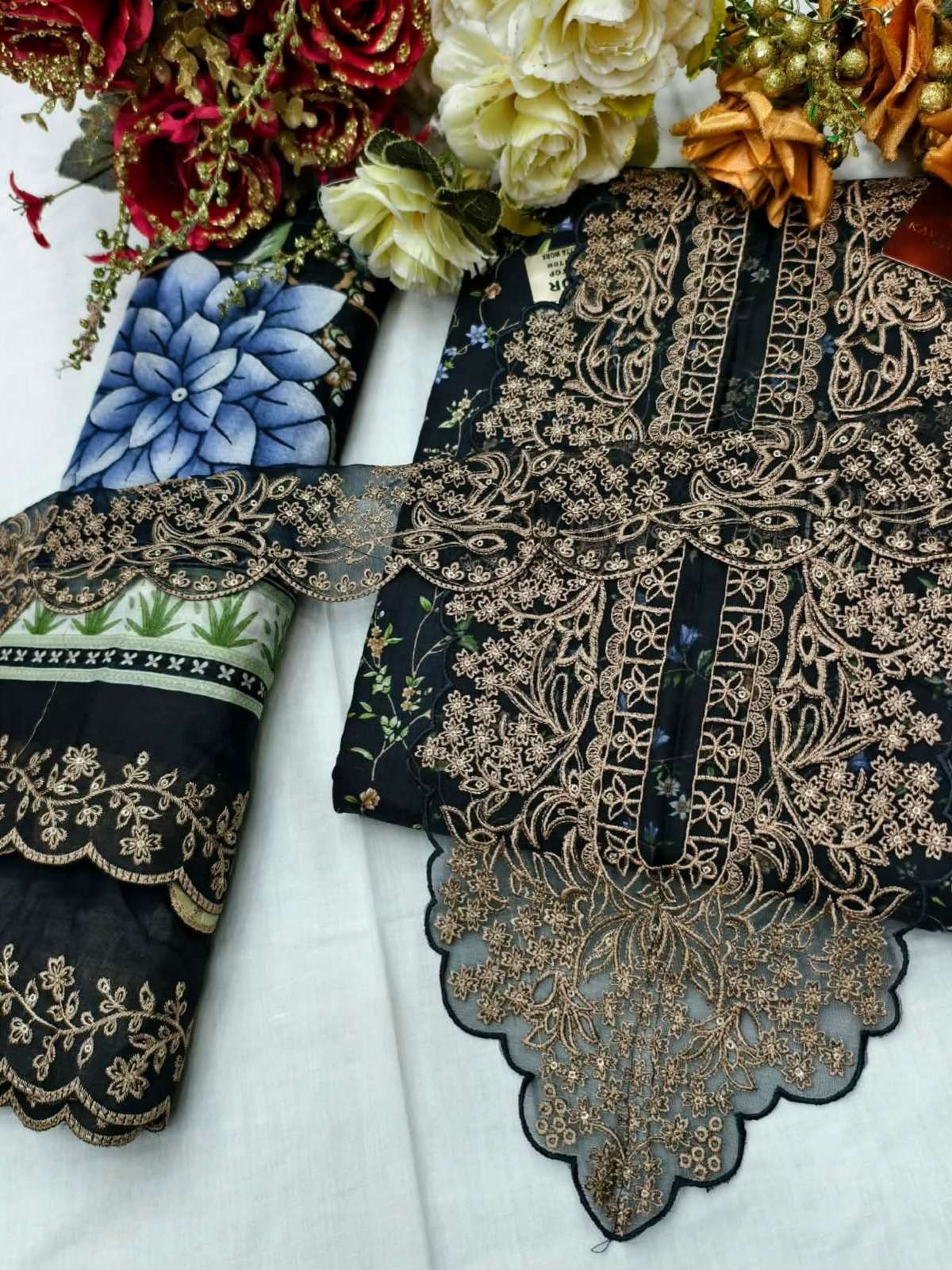 KAVYA KALA COUTURE MAHNOOR LAWN COTTON DIGITAL PRINT WITH FANCY WORK SUIT