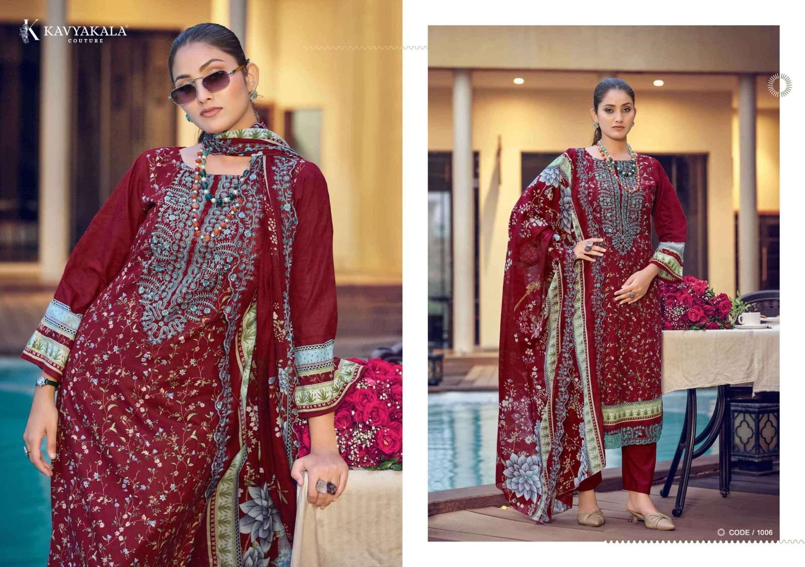 KAVYA KALA COUTURE MAHNOOR LAWN COTTON DIGITAL PRINT WITH FANCY WORK SUIT