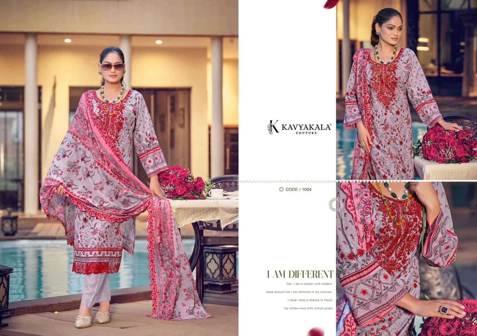 KAVYA KALA COUTURE MAHNOOR LAWN COTTON DIGITAL PRINT WITH FANCY WORK SUIT