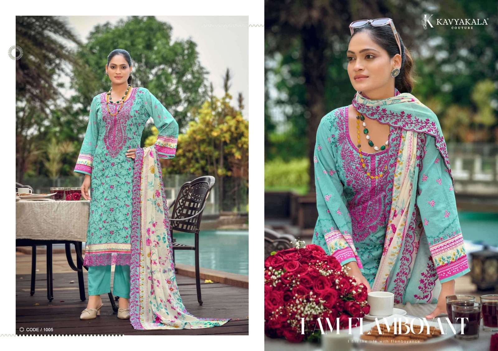 KAVYA KALA COUTURE MAHNOOR LAWN COTTON DIGITAL PRINT WITH FANCY WORK SUIT