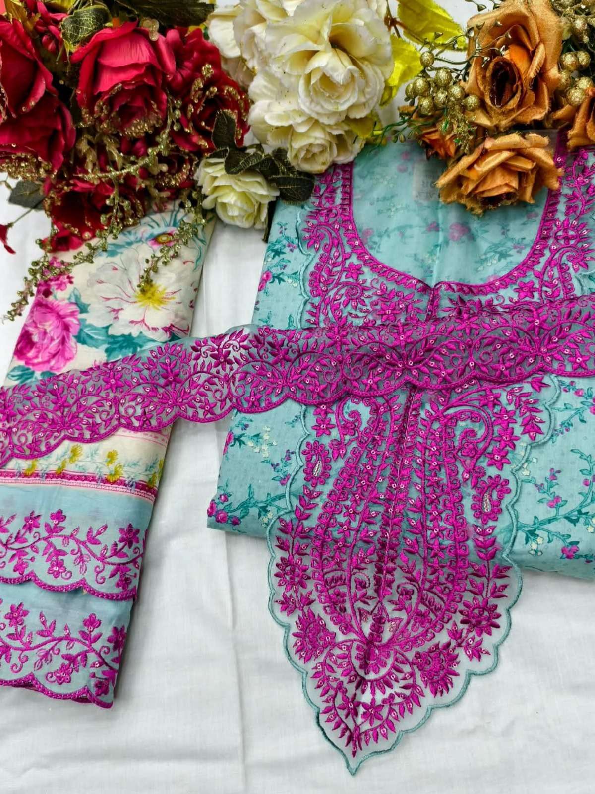 KAVYA KALA COUTURE MAHNOOR LAWN COTTON DIGITAL PRINT WITH FANCY WORK SUIT