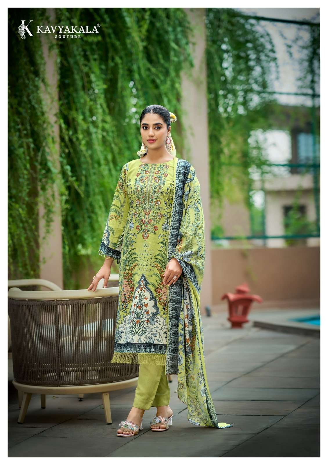 KAVYA‎‎ KALA COUTURE RIHAANA VOL 17 LAWN COTTON WITH‎ EMBROIDERY WORK SUIT