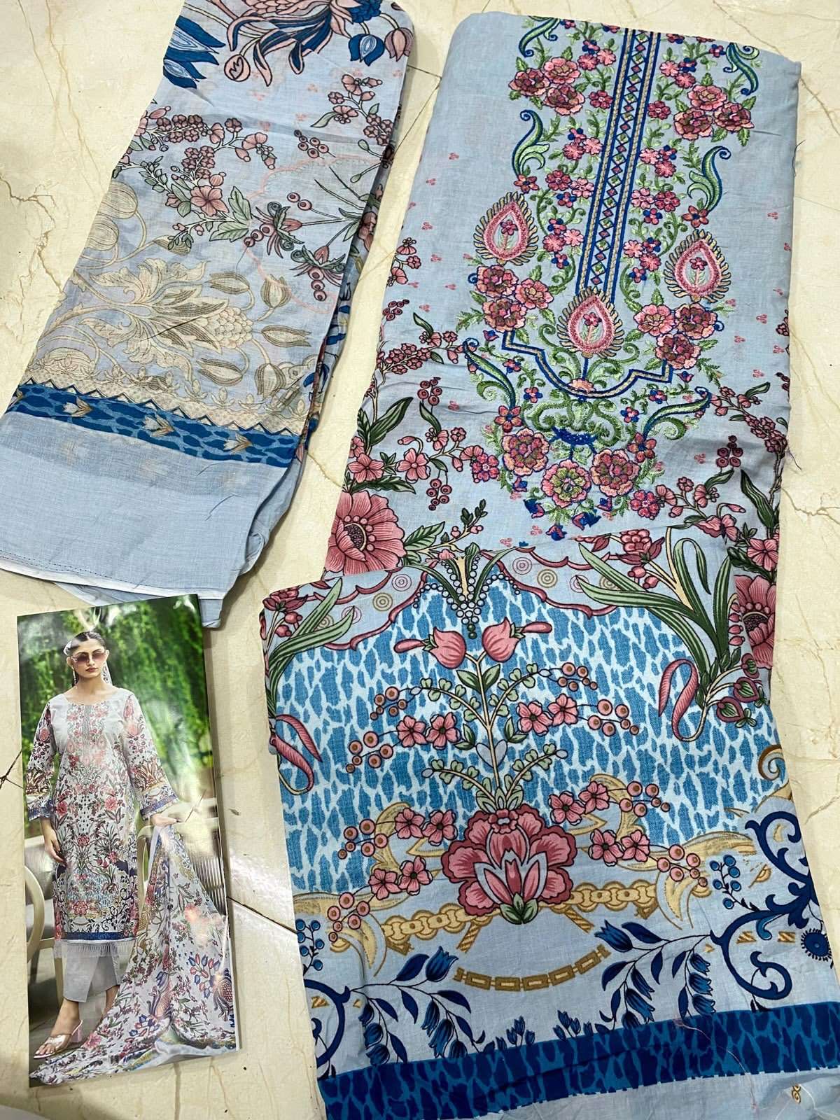 KAVYA‎‎ KALA COUTURE RIHAANA VOL 17 LAWN COTTON WITH‎ EMBROIDERY WORK SUIT