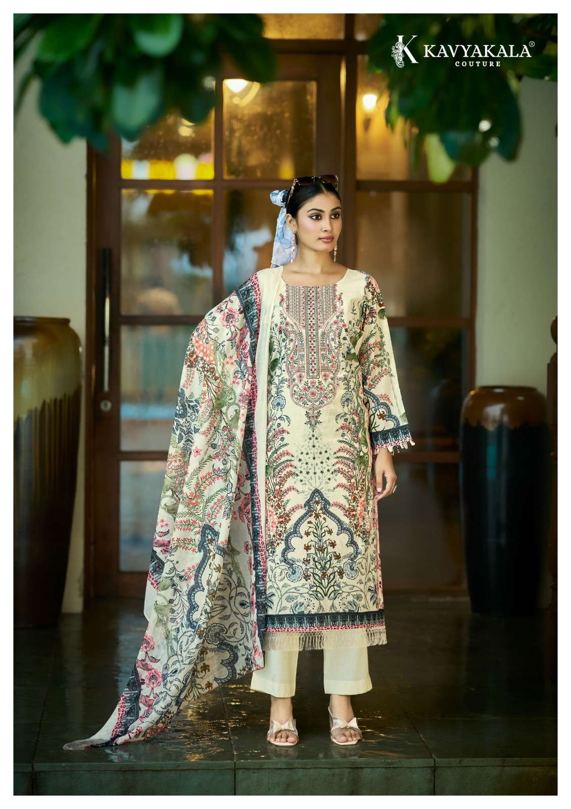 KAVYA‎‎ KALA COUTURE RIHAANA VOL 17 LAWN COTTON WITH‎ EMBROIDERY WORK SUIT