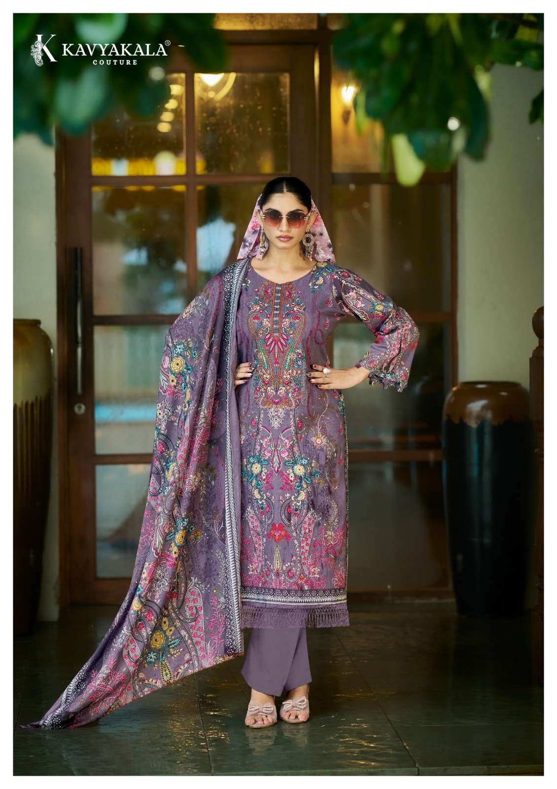 KAVYA‎‎ KALA COUTURE RIHAANA VOL 17 LAWN COTTON WITH‎ EMBROIDERY WORK SUIT