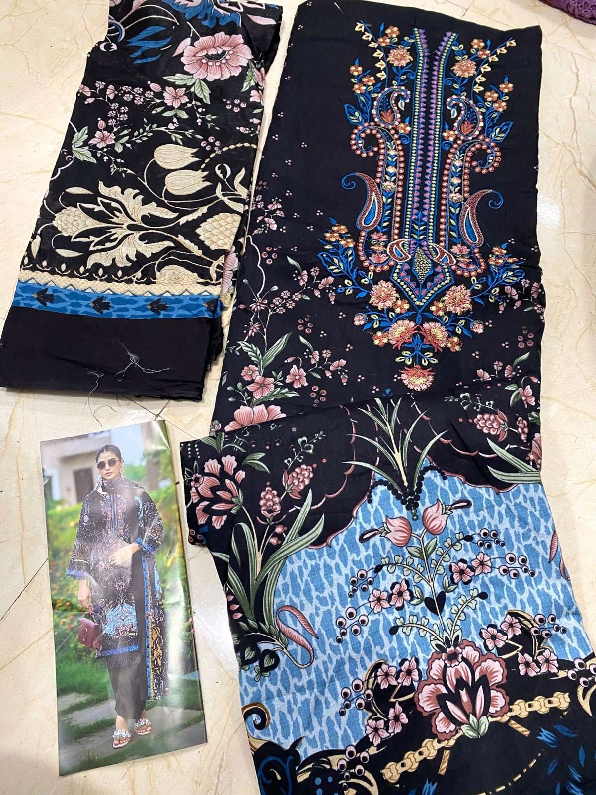 KAVYA‎‎ KALA COUTURE RIHAANA VOL 17 LAWN COTTON WITH‎ EMBROIDERY WORK SUIT
