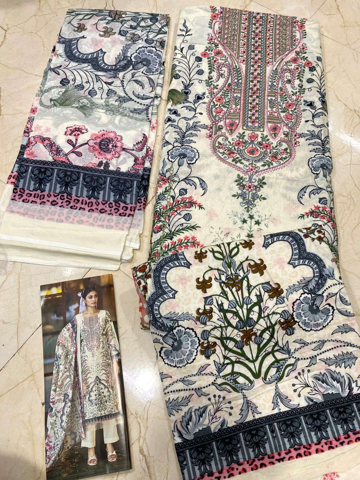 KAVYA‎‎ KALA COUTURE RIHAANA VOL 17 LAWN COTTON WITH‎ EMBROIDERY WORK SUIT