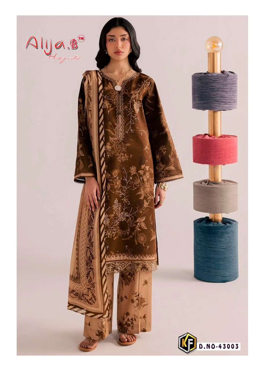 KEVAL FAB ALIJA B VOL 43 LAWN COTTON DIGITAL PRINT SALWAR SUIT 