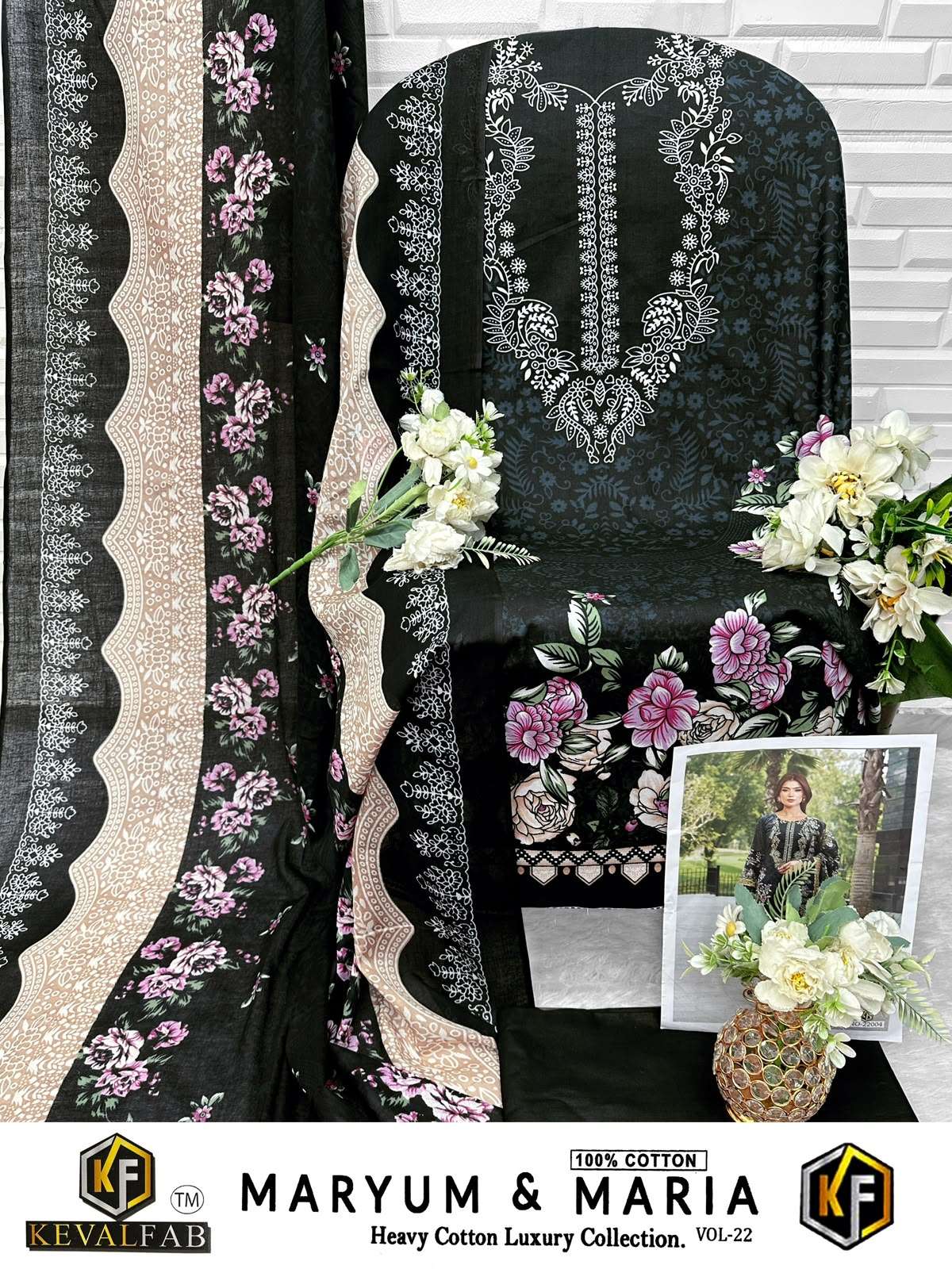 KEVAL FAB MARYUM & MARIA VOL 22 COTTON DIGITAL PRINTS SALWAR SUIT