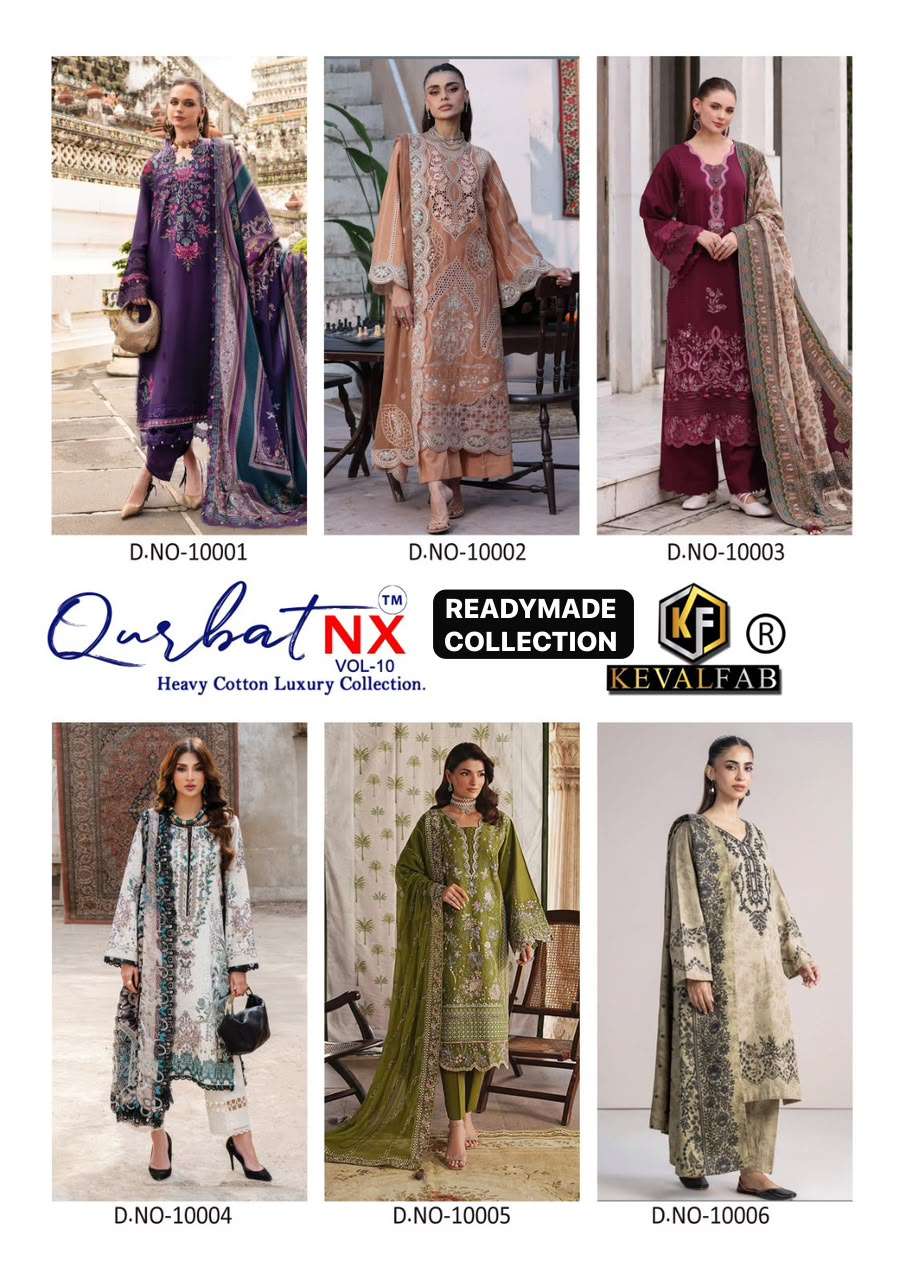KEVAL FAB QURBAT NX VOL 10 READY MADE COLLECTION 