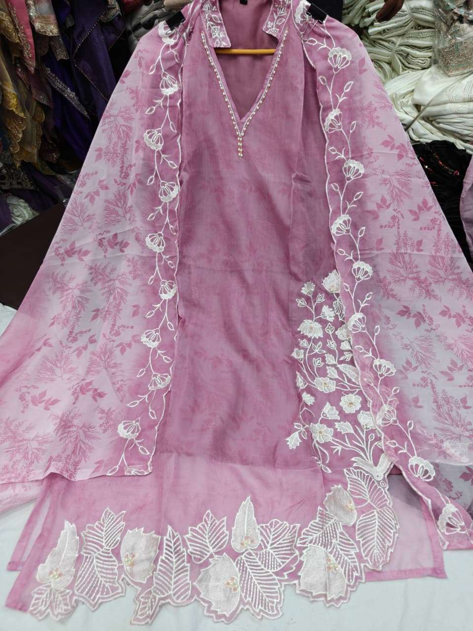 KHAS FASHION D NO 164 SILK DIGITAL PRINT WITH DESIGNER WORK READY MADE PAKISTANI SUIT