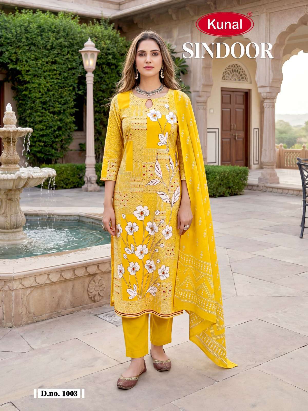 KUNAL FASHIONS SINDOOR HEAVY SOFT COTTON PRINTED DRESS MATERIAL 