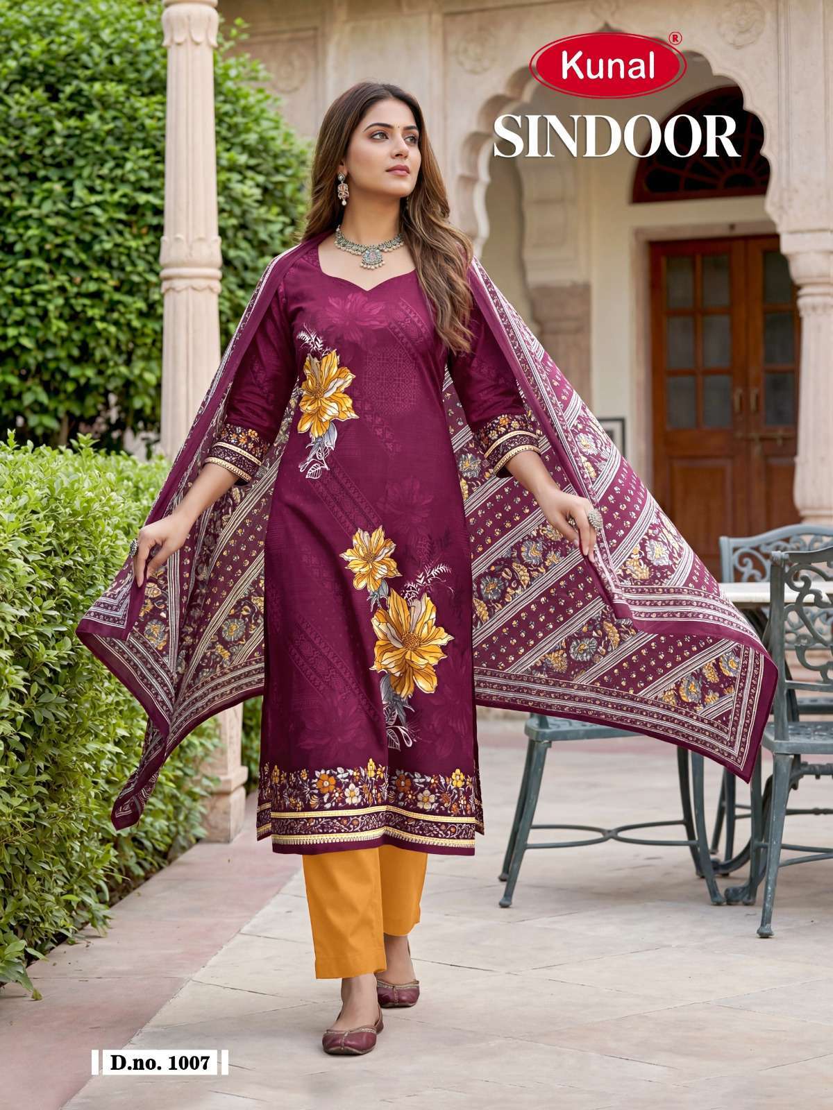 KUNAL FASHIONS SINDOOR HEAVY SOFT COTTON PRINTED DRESS MATERIAL 