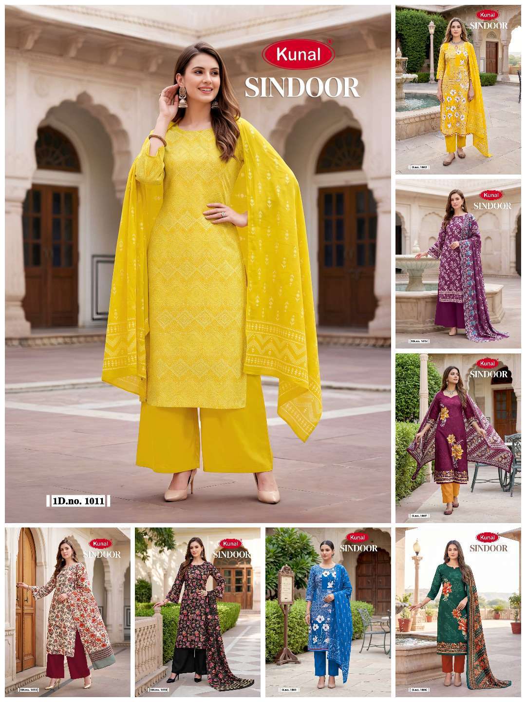 KUNAL FASHIONS SINDOOR HEAVY SOFT COTTON PRINTED DRESS MATERIAL 