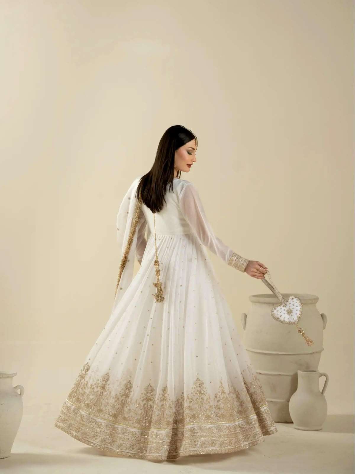 LADY LOOK 054 GEORGETTE HEAVY SEQUENCE EMBROIDERY DESIGNER GOWN BOTTOM AND DUPATTA SET 