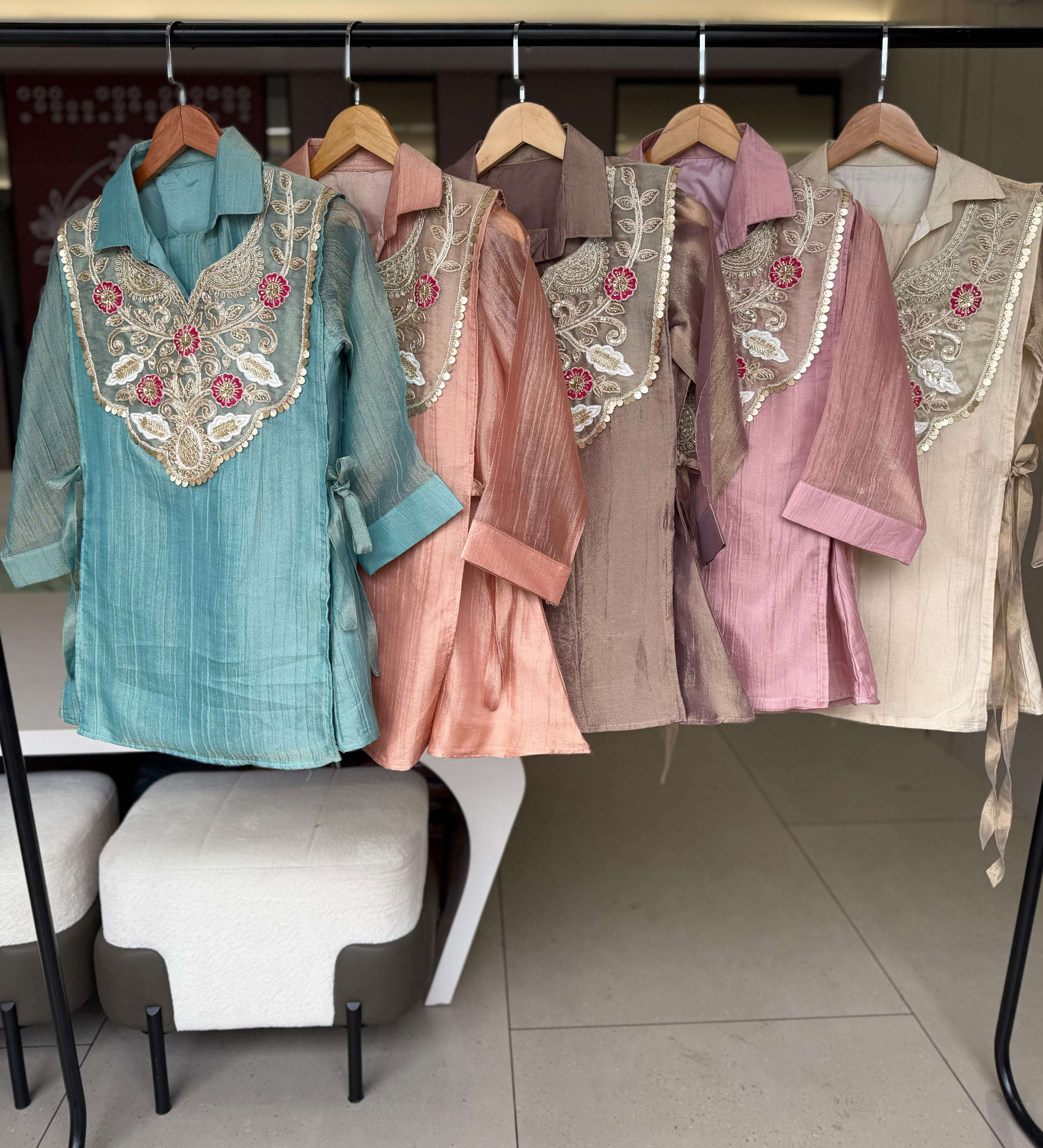 LM 34 SILK DESIGNER LOOK FUNCTION WEAR TOP PLAZZO AND SHRUGE COLLECTION 