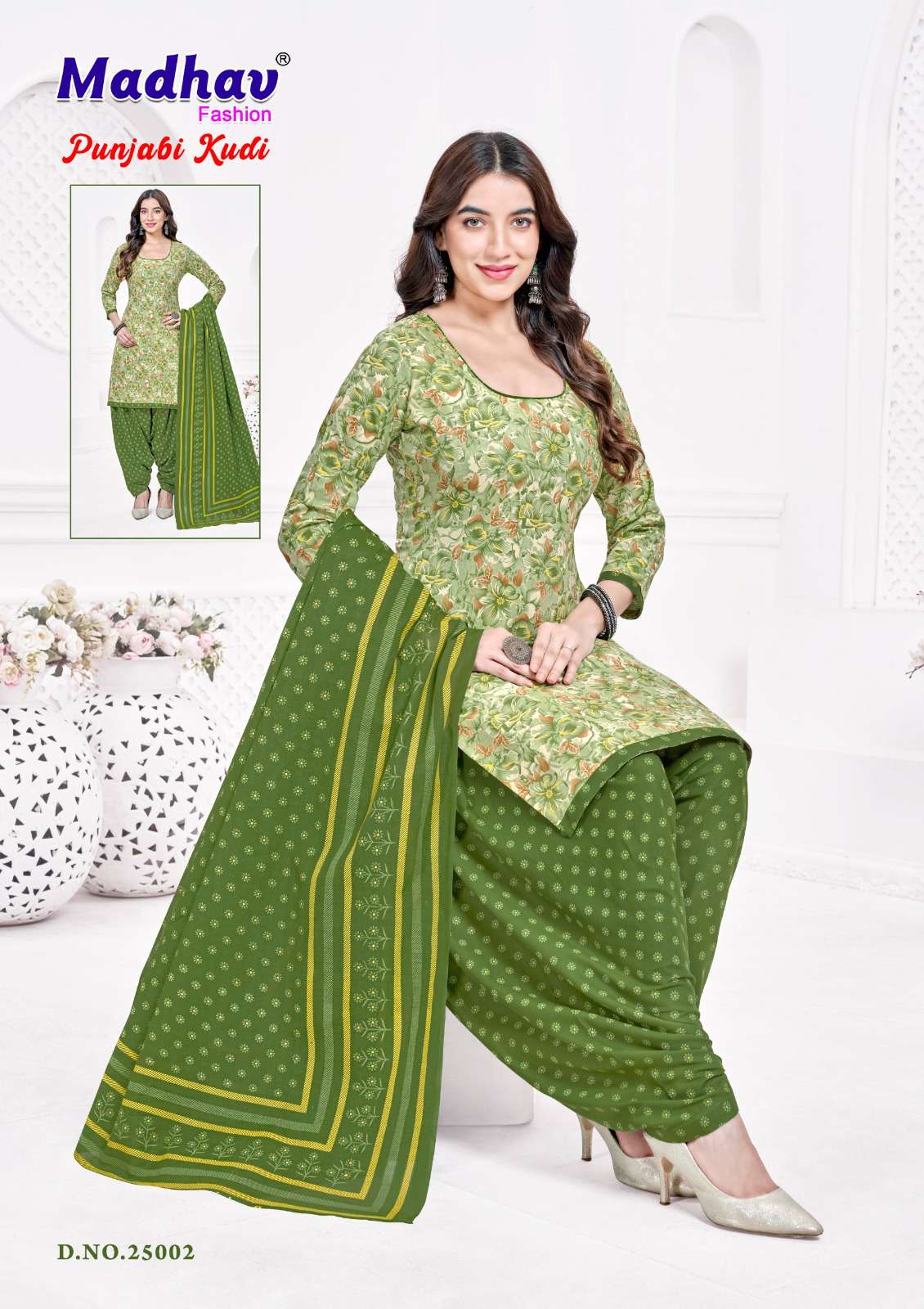 MADHAV FASHION PUNJABI KUDI VOL 25 COTTON PRINTED PATIYALA SALWAR SUIT 
