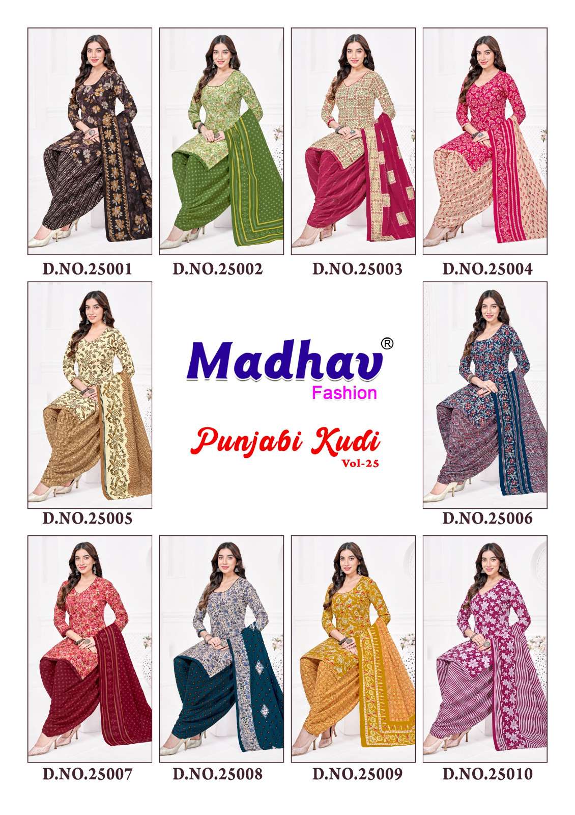 MADHAV FASHION PUNJABI KUDI VOL 25 COTTON PRINTED PATIYALA SALWAR SUIT 