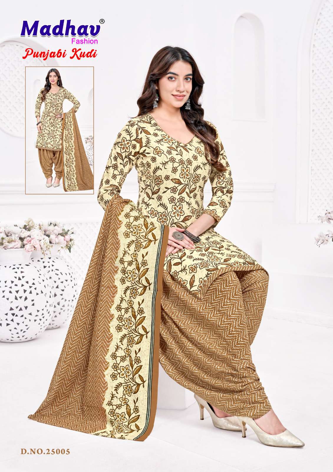 MADHAV FASHION PUNJABI KUDI VOL 25 COTTON PRINTED PATIYALA SALWAR SUIT 