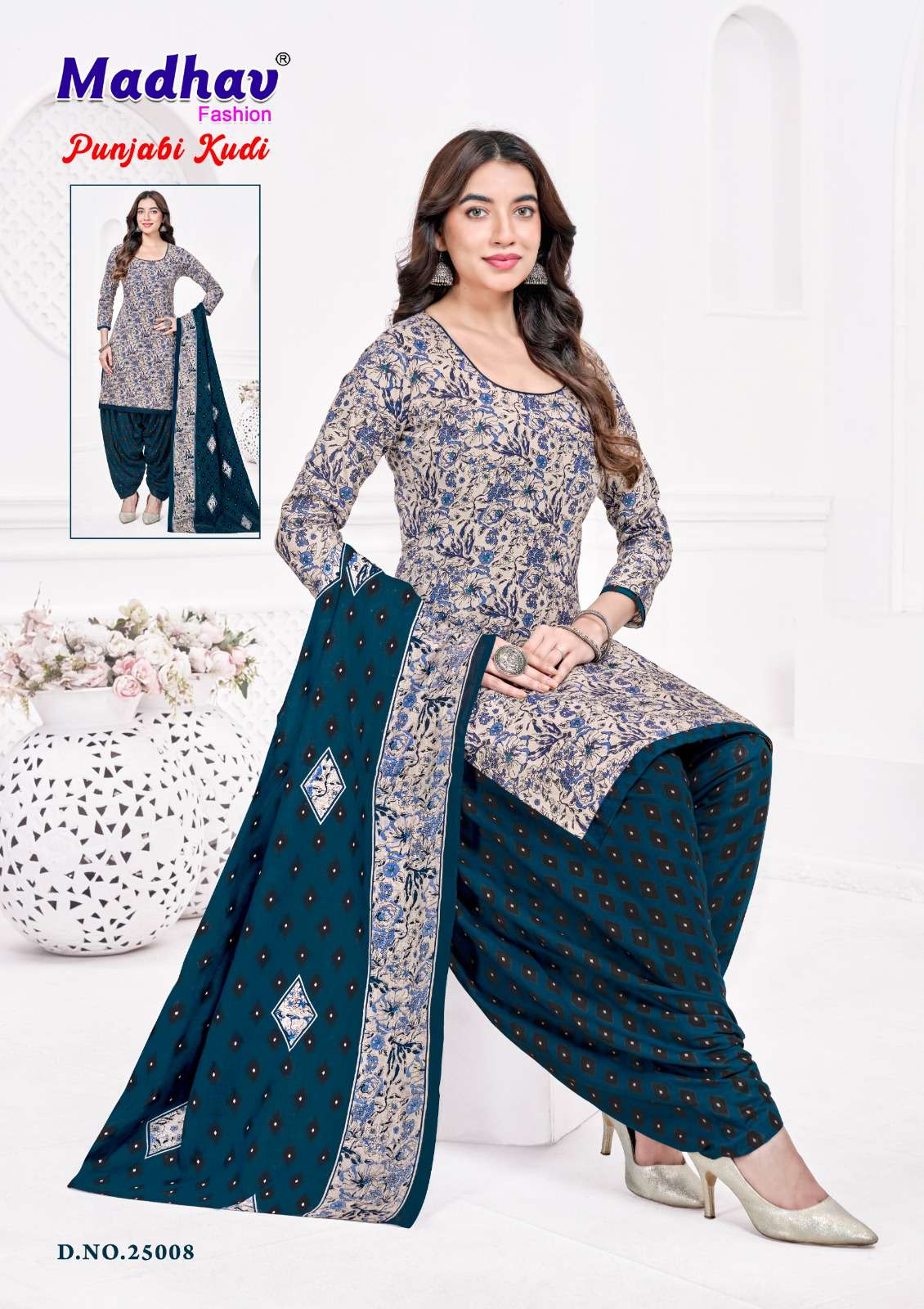 MADHAV FASHION PUNJABI KUDI VOL 25 COTTON PRINTED PATIYALA SALWAR SUIT 