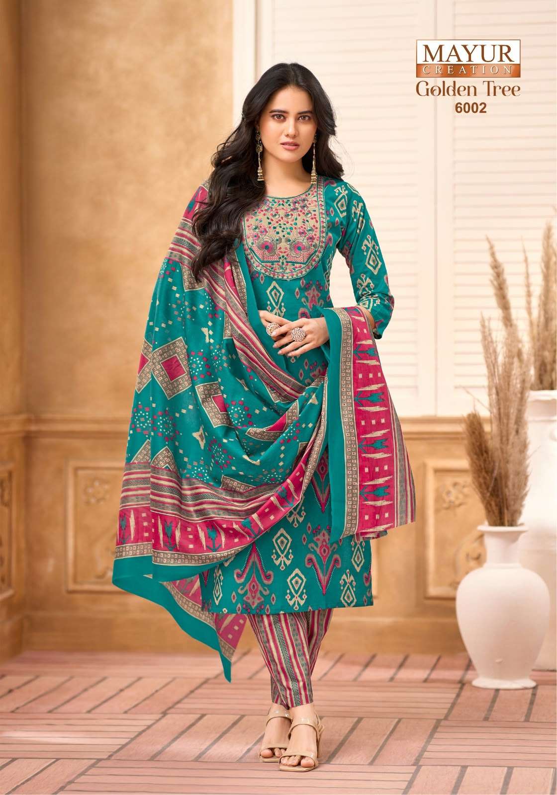 MAYUR CREATION GOLDEN TREE VOL 6 COTTON PRINTED READY MADE LADIES SUIT
